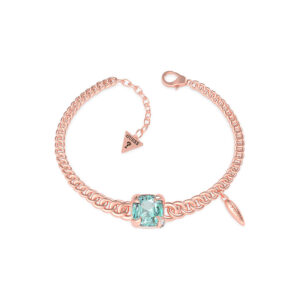 Женска гривна Guess в розово злато с кристал UBB20069-L