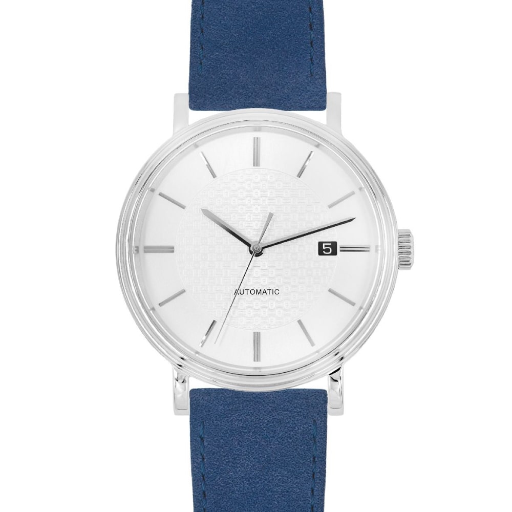 Каишка за часовник Hirsch Osiris от синя телешка кожа, 20 мм - Image 2