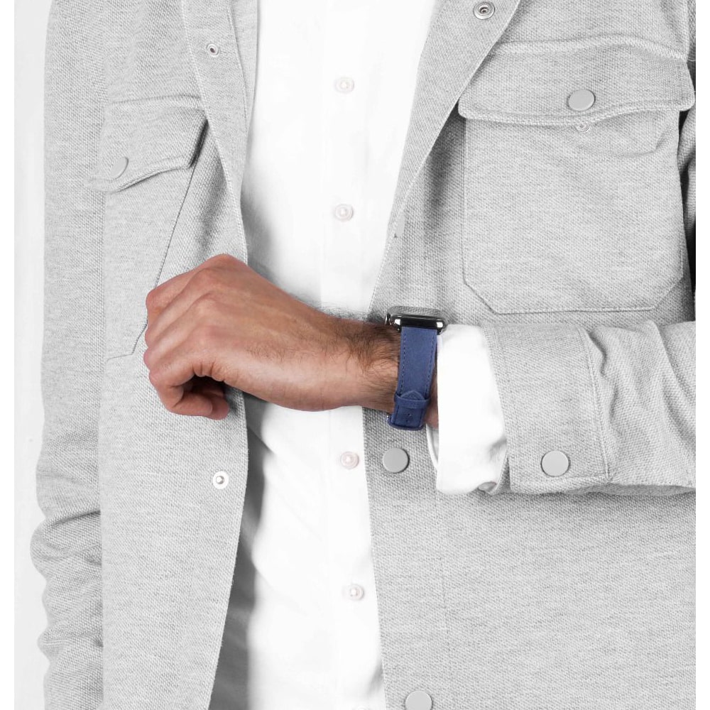 Каишка за часовник Hirsch Osiris от синя телешка кожа, 20 мм - Image 3