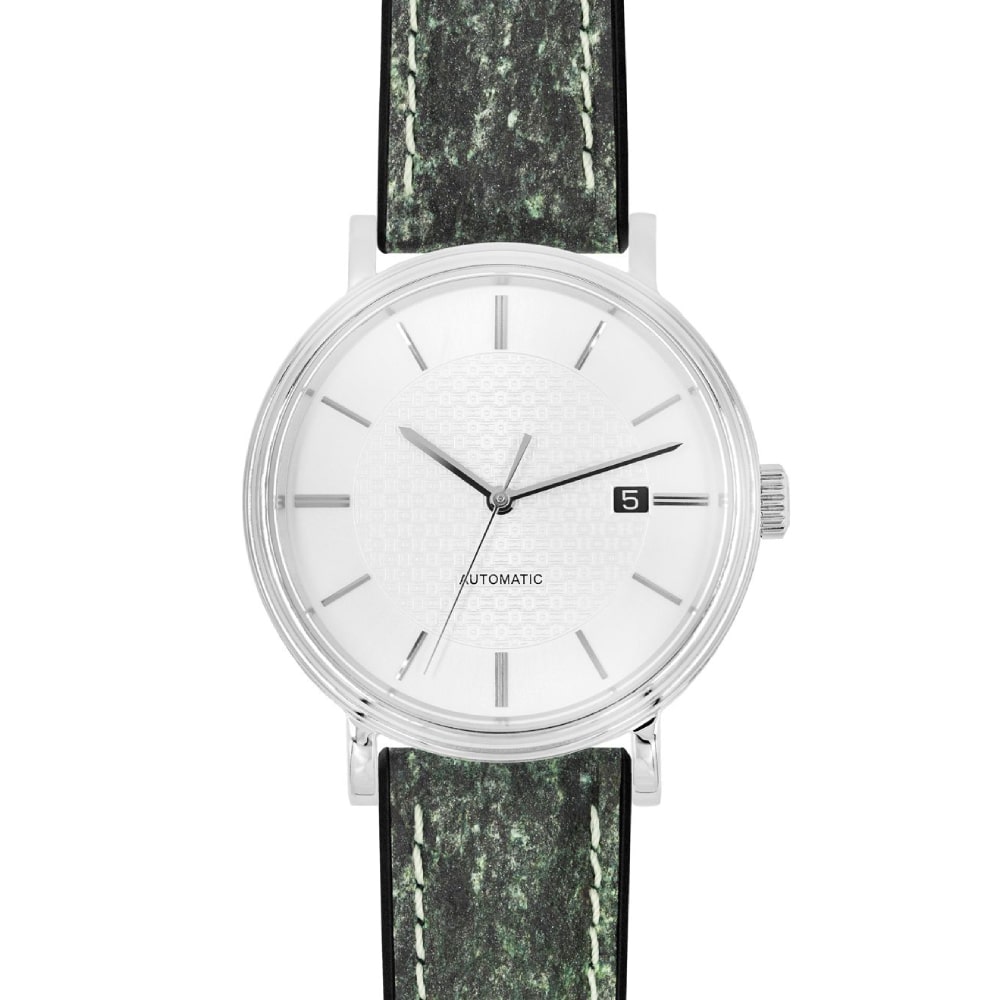 Кожена каишка за часовник Hirsch Stone L зелена, 21 мм - Image 2