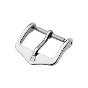 Hirsch Traditional сребърна стоманена катарама за часовникова каишка 14 мм