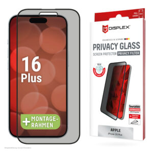 Стъкло за защита на екрана Displex Privacy Glass за iPhone 16 Plus