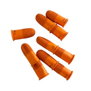 Антибактериални кожени и гумени пръстови накрайници размер А, 10 броя