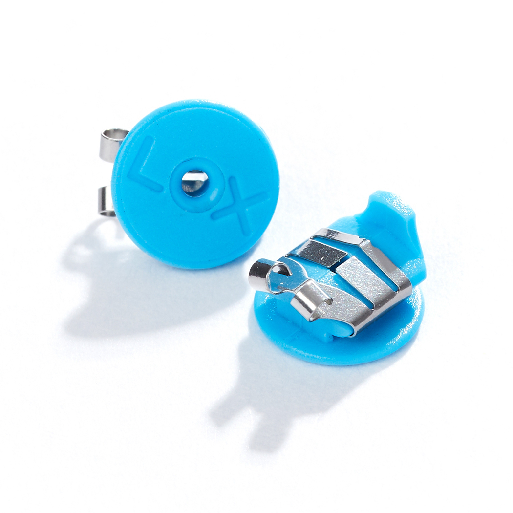 LOX класически заключващи задни части за обеци в син цвят - Image 2