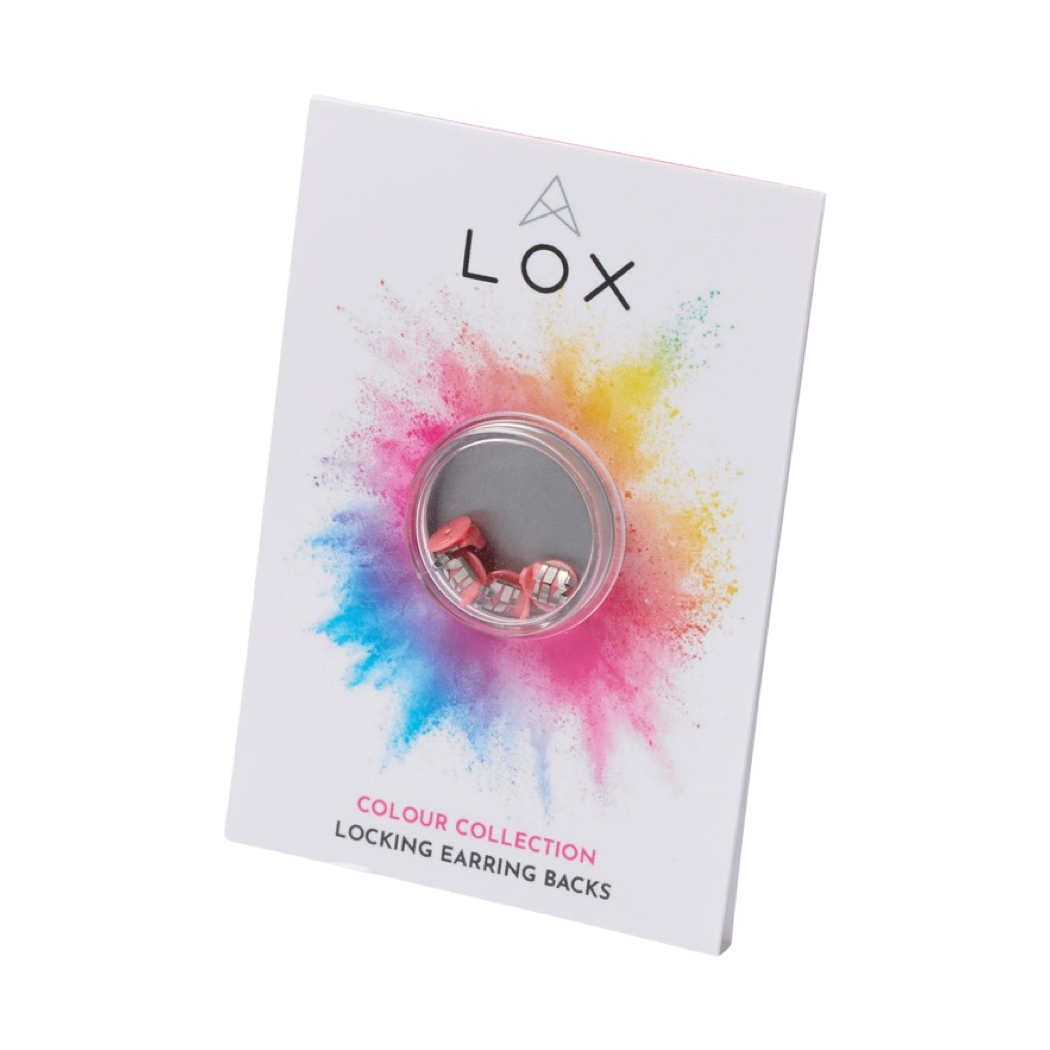 LOX розови заключващи задни части за обеци