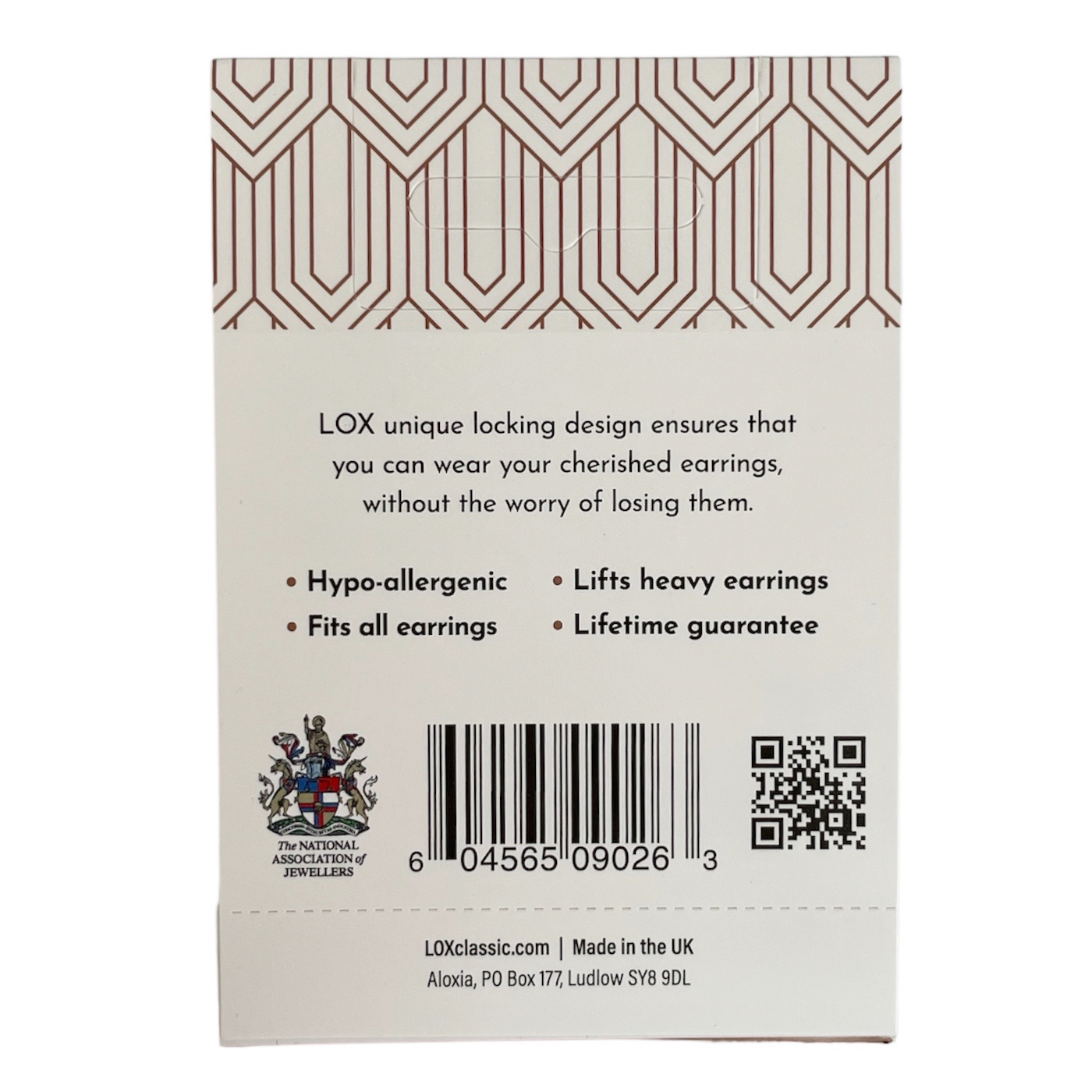 LOX класически заключващи задни части за обеци в розово злато - Image 2