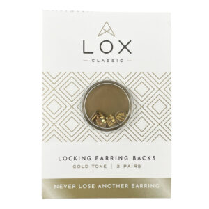 Златни заключващи задни части за обеци LOX - 2 двойки