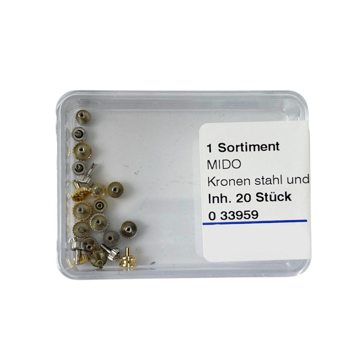 Комплект от 20 корони с лого за винтажни часовници MIDO