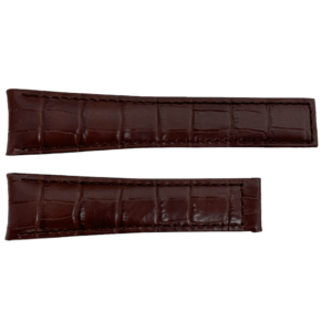 Кожена каишка за часовник Tag Heuer, тъмен кафяв, 22 мм