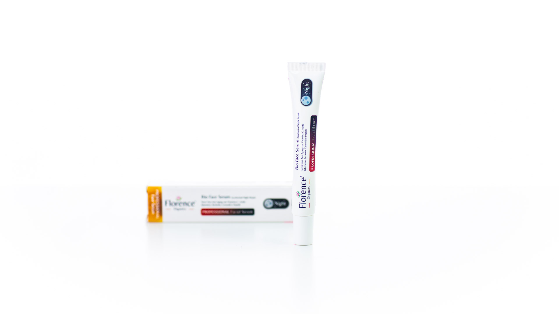 Био серум за лице, нощен ремонт с витамин C и хиалуронова киселина 30 мл - Florence Organics - Image 2