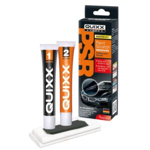 QUIXX 00070 Комплект за премахване на драскотини (25Г Полир, 25Г Завършек, 2 кърпи, 4 шкурки)