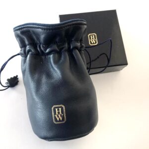 Кожена чанта за пътуване Harry Winston в син цвят