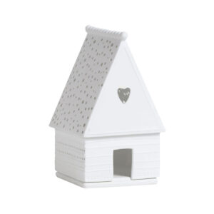 Светеща къщичка за декорация Rader с форма на сърце 8 x 8 x 13.5 см