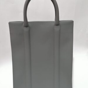 Сива матова чанта от кожа Richard Mille