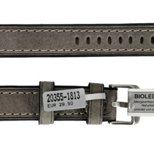 Кожена каишка Rodeosoft Chrono тъмносива 18 мм