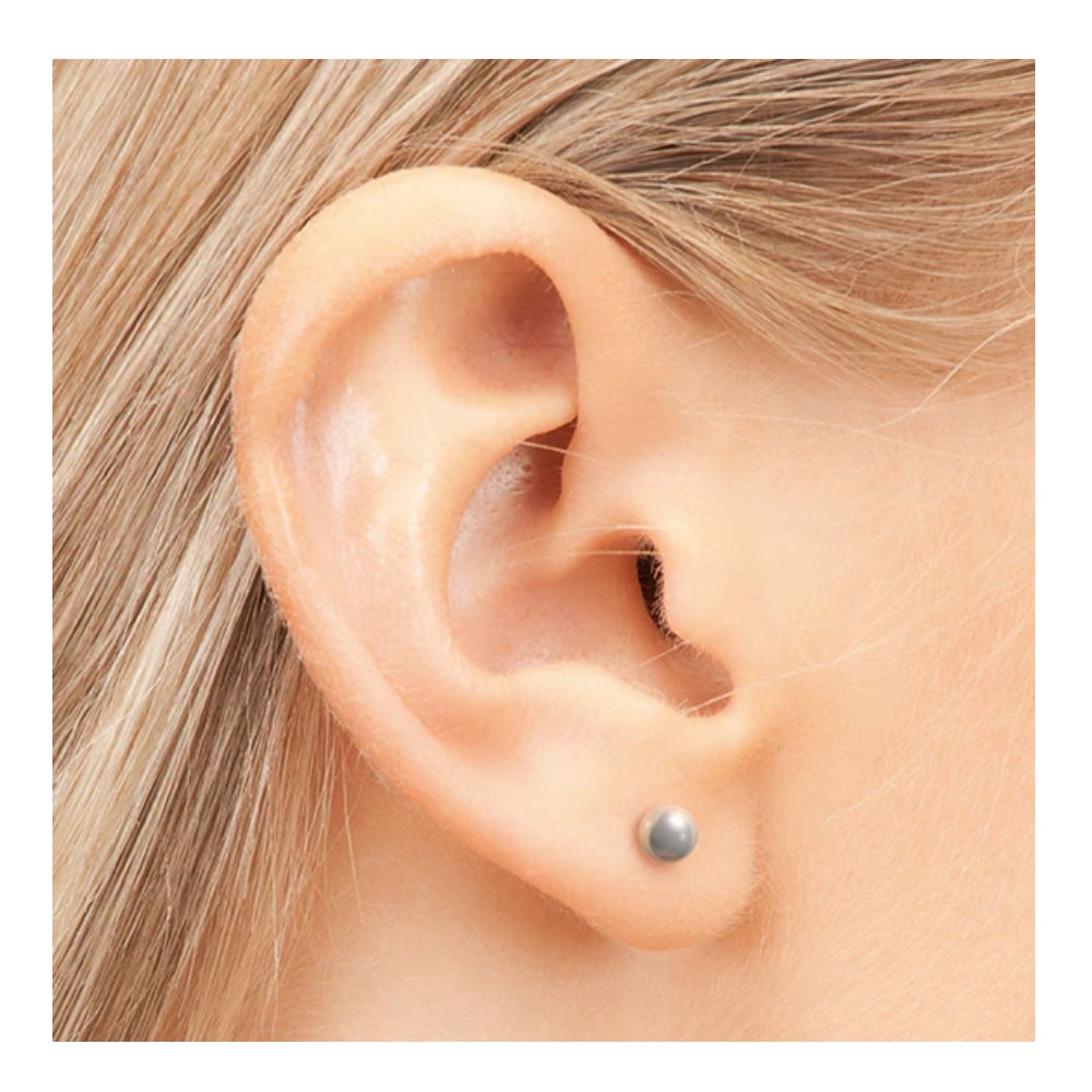 Златни обеци Studex с бяла перла 3 мм 7531-0673 - Image 4