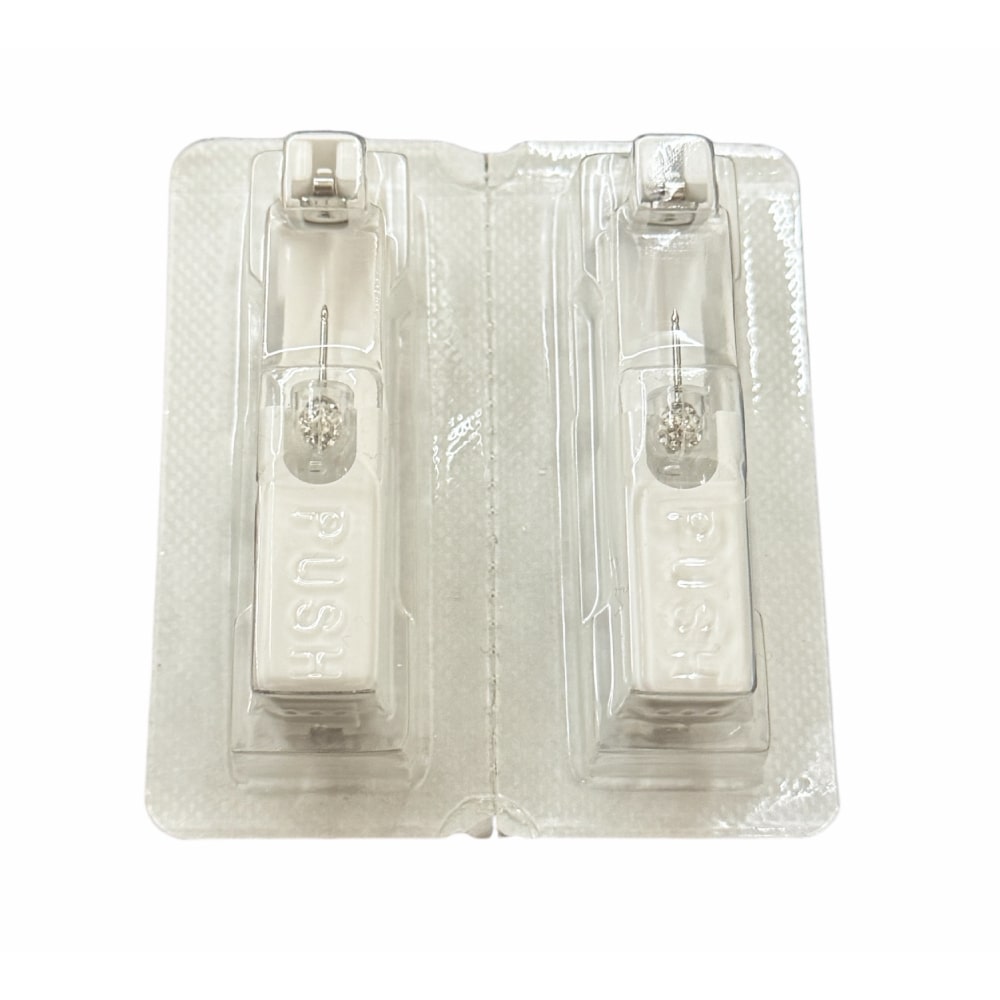 Сребърни обеци Studex Snowball/Fireball с кубичен цирконий 4.5 мм - Image 4