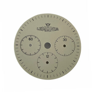 Бял циферблат за хронограф Lemania 26.55 мм