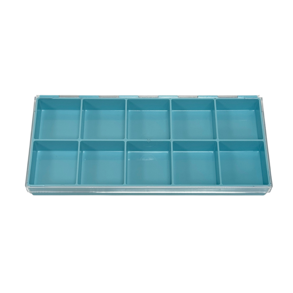 Прозрачна кутия за части за часовници Bergeon 5237-1345 с 10 отделения