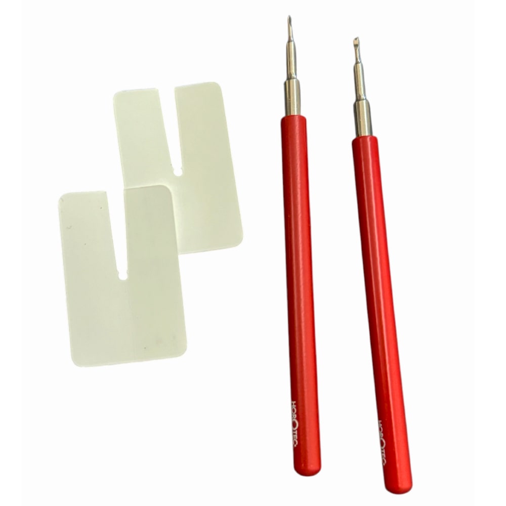 Инструменти за повдигане на джобни часовници Horotec MSA05.009, 1.00 мм, доставя се с 2x MSA70.004, дължина на лоста 105 мм