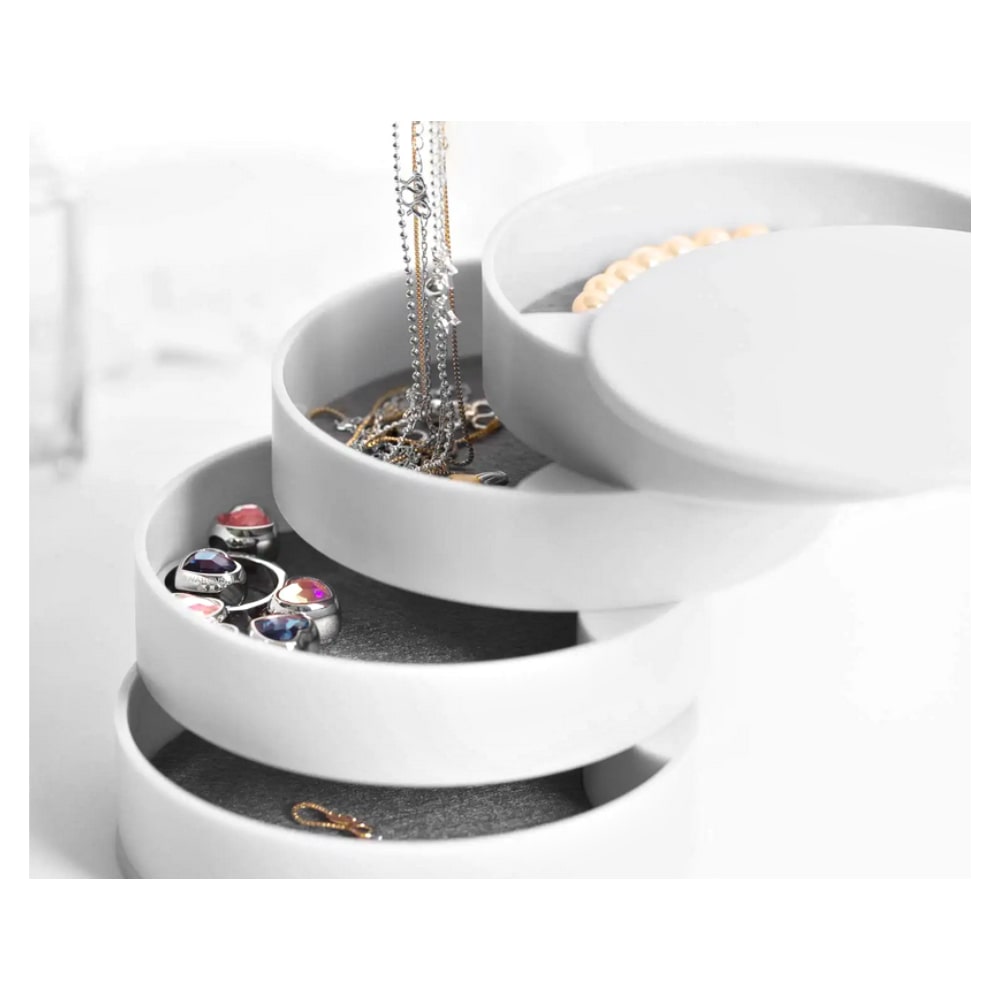 Органайзер за бижута Buzzufy - Кръгла кутия с изтеглящи се чекмеджета - Image 5