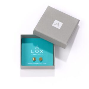 Lox Precious 24ct Златни Отворници за Обеци от 925 Стърлингово Сребро – Комплект от 2 броя