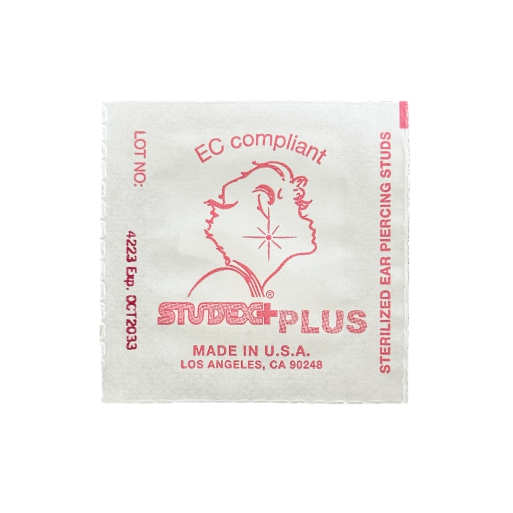 Овални детски обеци с розови камъни STUDEX, 3.95 мм - Image 2