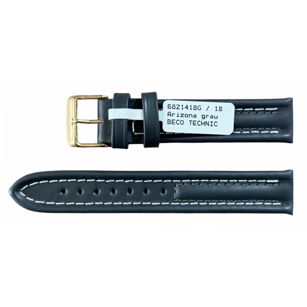 Спортна каишка за часовник Arizona 18 мм, сива, водоустойчива - Image 2
