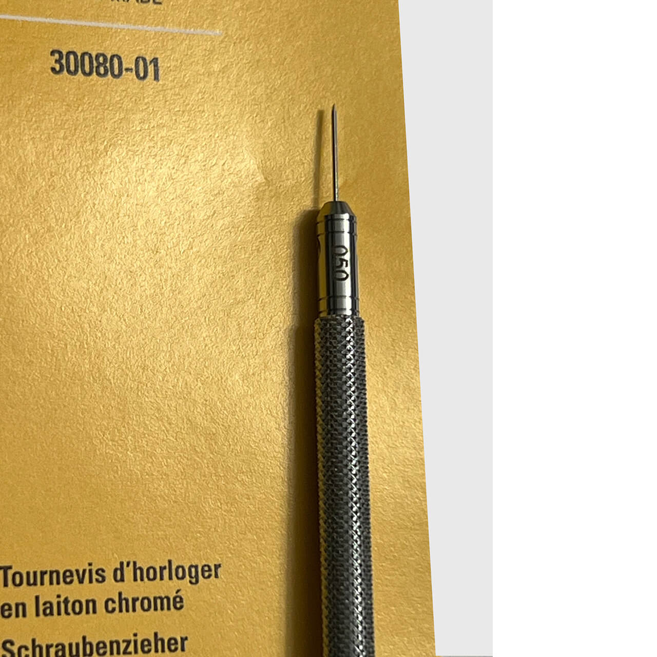 Bergeon 30080-01 Watchmaker Screwdriver 0.50mm Хромирано покритие Швейцарски прецизен инструмент (Оранжев) - Image 2