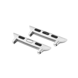 Сребърен адаптер за каишка на Apple Watch Hirsch, ширина на закрепване 22 мм, ref. AD1000-2-44