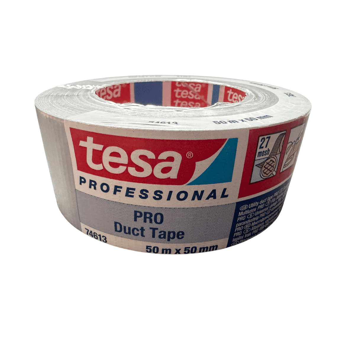 Професионална изолационна лента Tesa Pro, сива, 50 м х 50 мм - Image 2