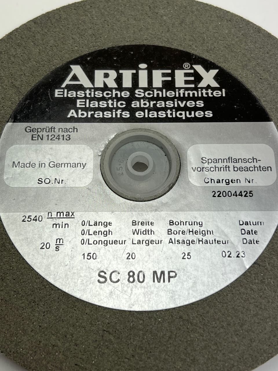 Еластичен абразивен шлифовъчен диск Artifex SC 80 MP, 150 x 20 x 25 мм - Image 3