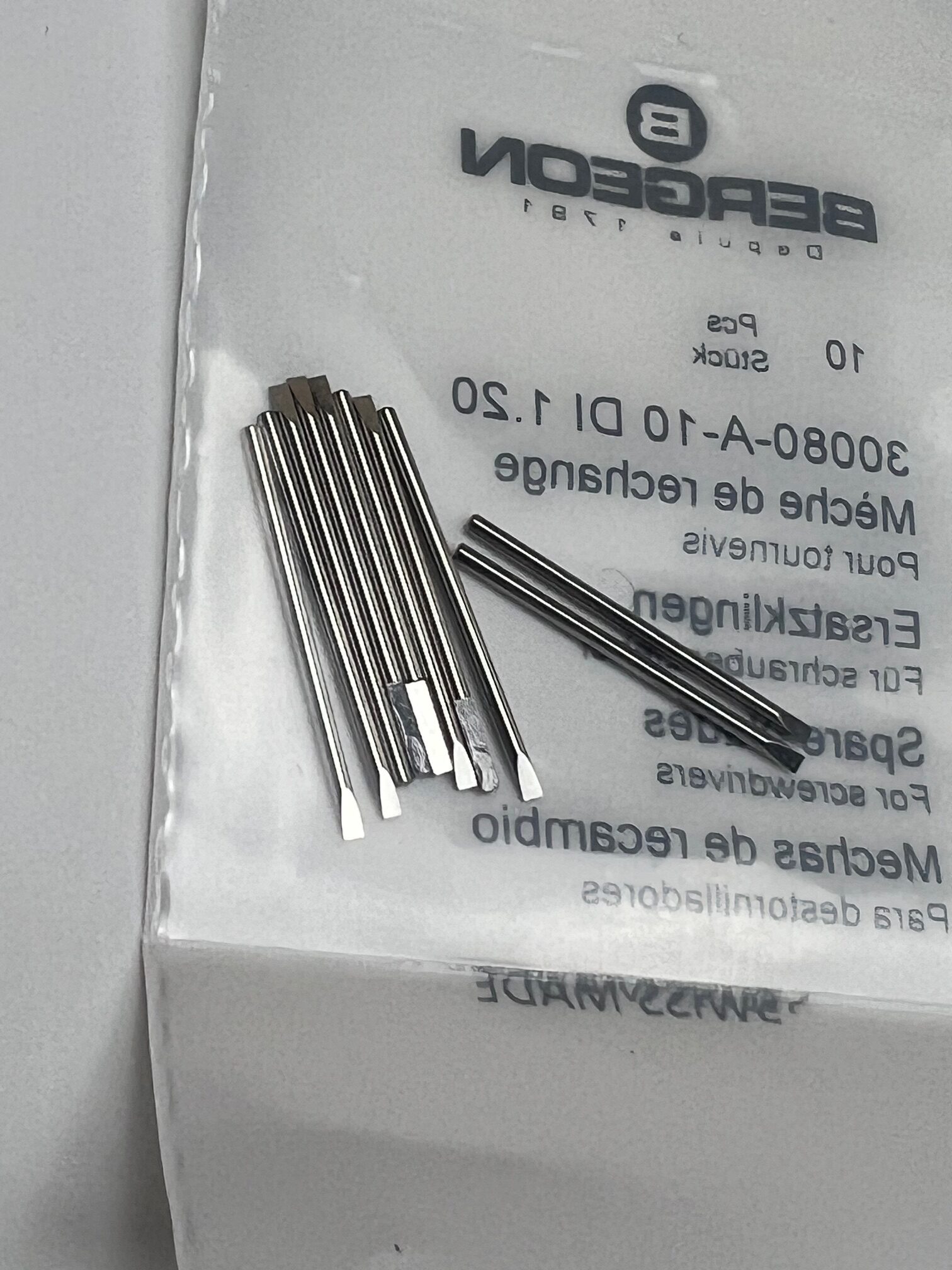 Заменяеми остриета Bergeon 30080-A-10 DI 1.20, 10 бр. - Image 9