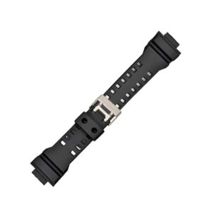 Черна пластмасова каишка за часовник Casio 10437686 16 мм