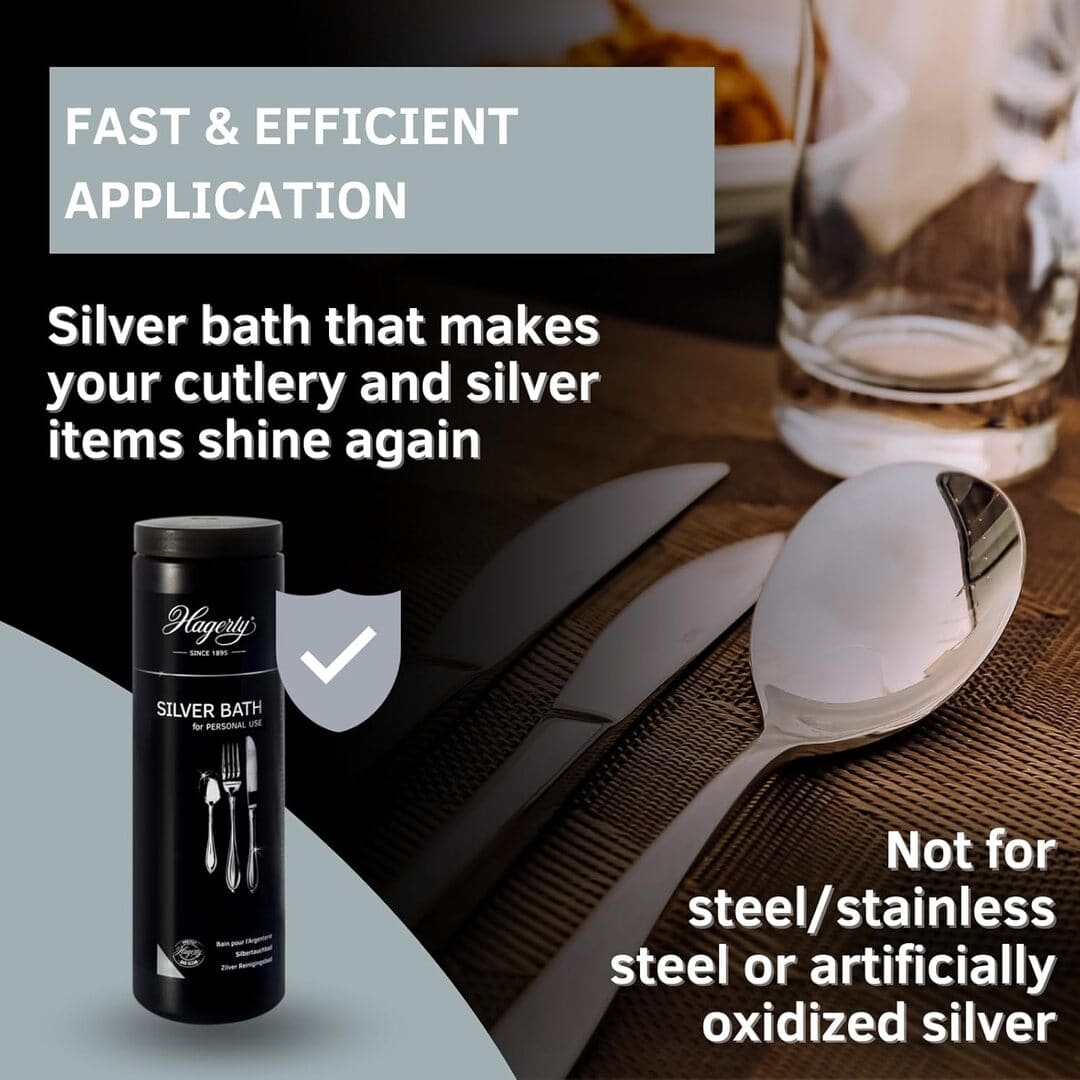 Hagerty Silver Bath Cleaner Dip за сребърни и сребърнопокрити прибори, 580 мл - Image 6