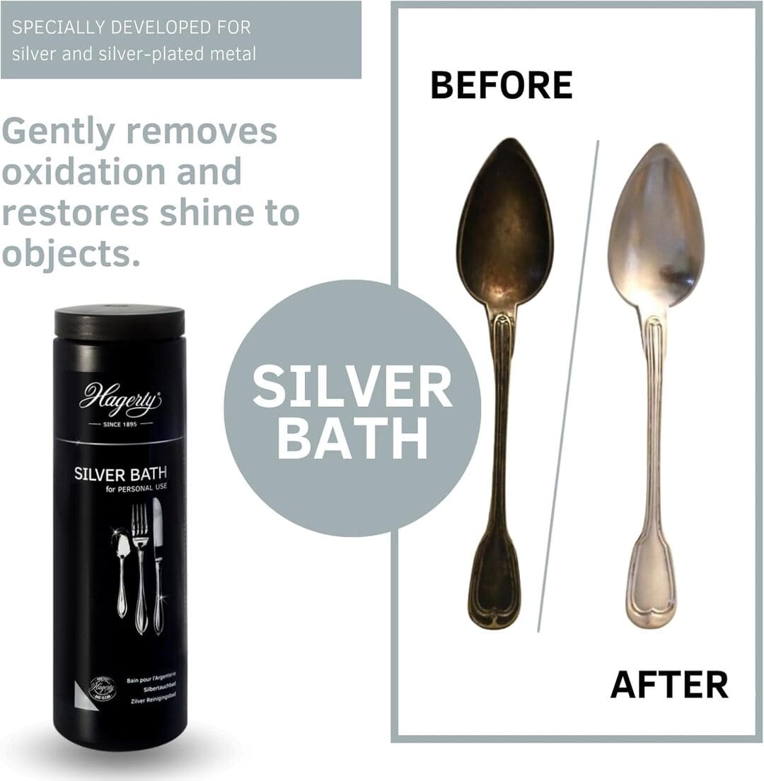 Hagerty Silver Bath Cleaner Dip за сребърни и сребърнопокрити прибори, 580 мл - Image 4
