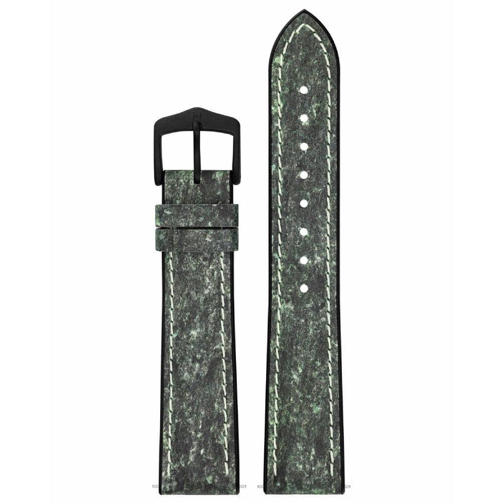 Кожена каишка за часовник Hirsch Stone L зелена, 21 мм - Image 3