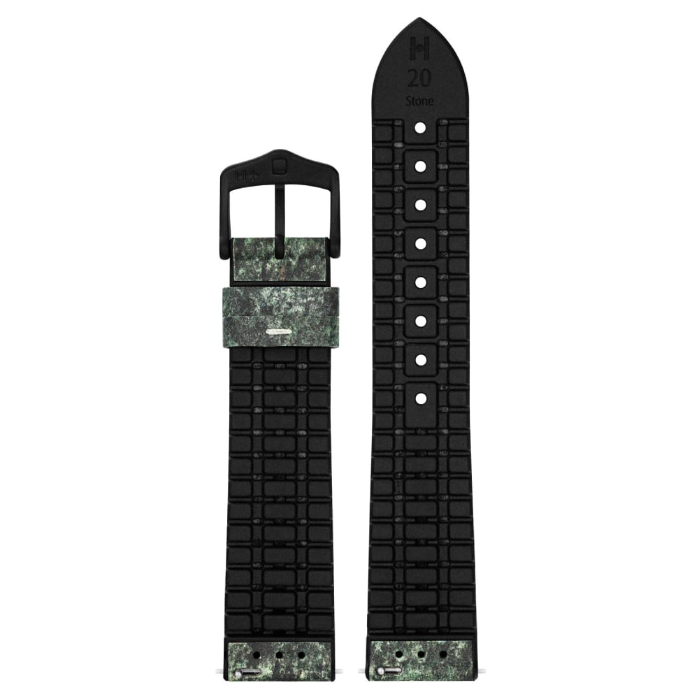 Кожена каишка за часовник Hirsch Stone L зелена, 21 мм - Image 4