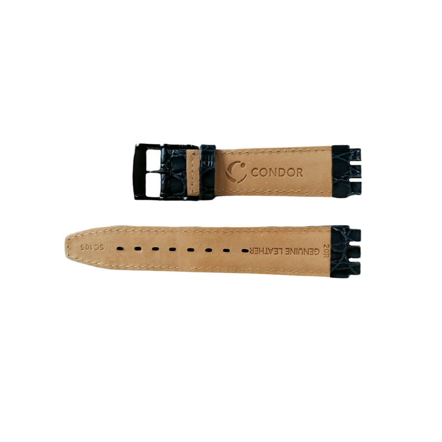 Специална тъмносиня каишка от изкуствена кожа Swatch 17 мм - Image 2