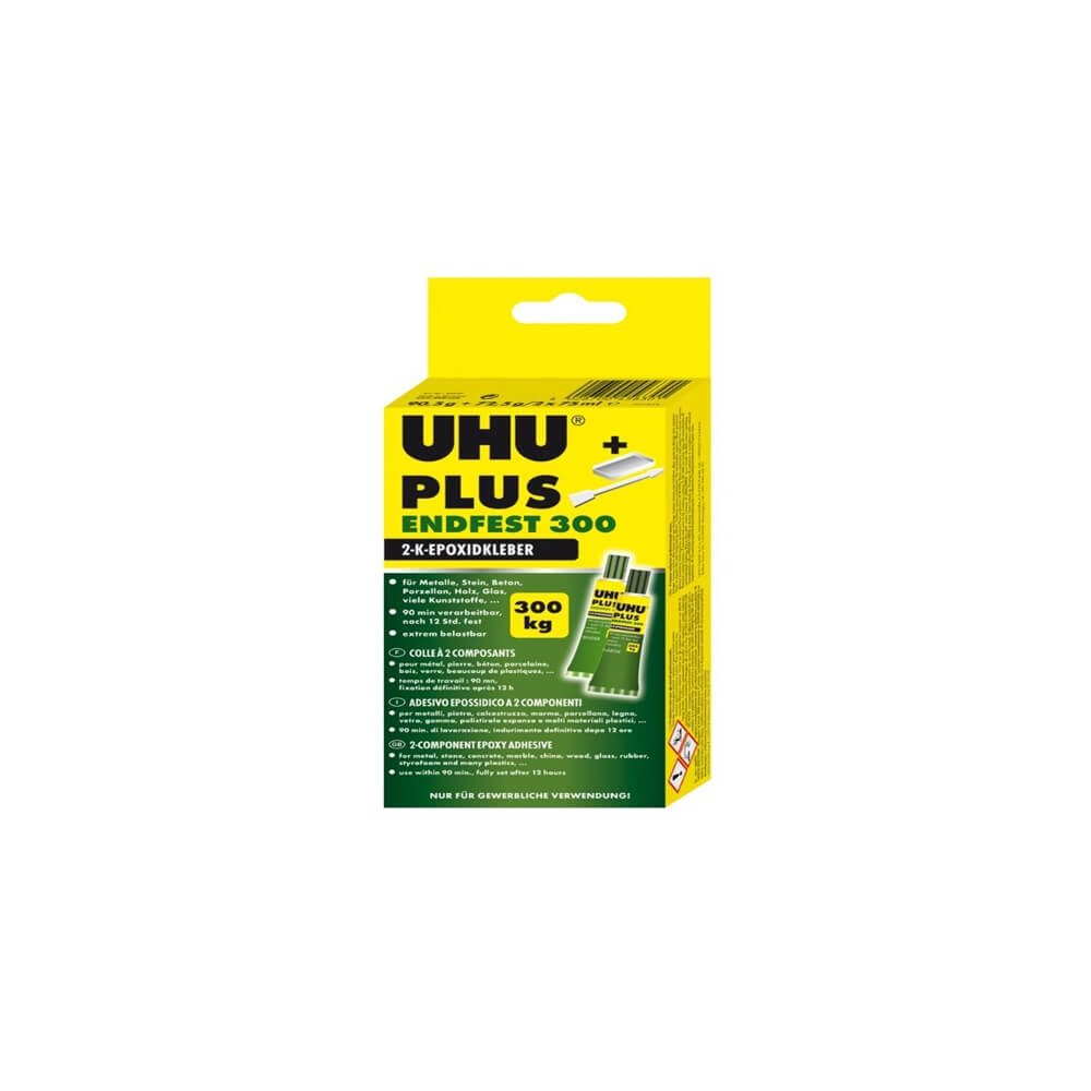 UHU PLUS ENDFEST 300, 2 Компонентна Лепилка, 163g Картридж, Прозрачна