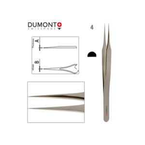 Пинсета Dumont Dumoxel #4 от антимагнитна стомана 110 мм
