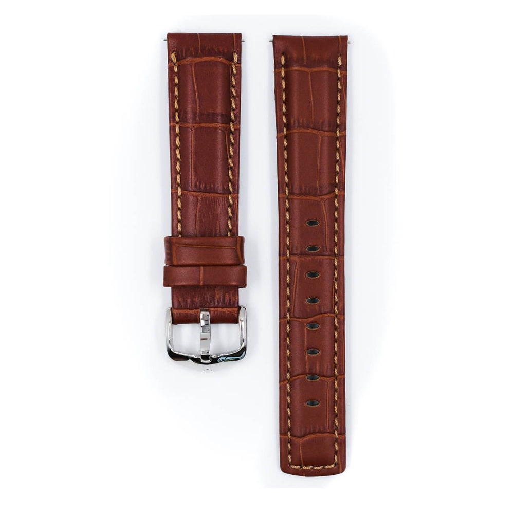 Кожена каишка за часовник Hirsch Grand Duke L, златисто кафява, 20 мм - Image 3