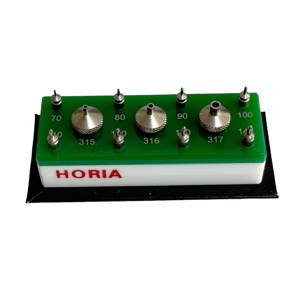 Horia Jewelling Ref-1 комплект с 11 части, 8 натискача и 3 наковални