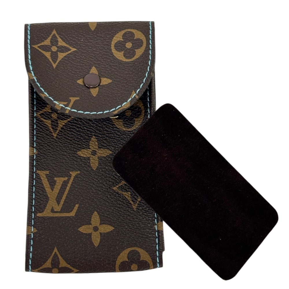 Кожен калъф за часовник Louis Vuitton с синя нишка - Image 2