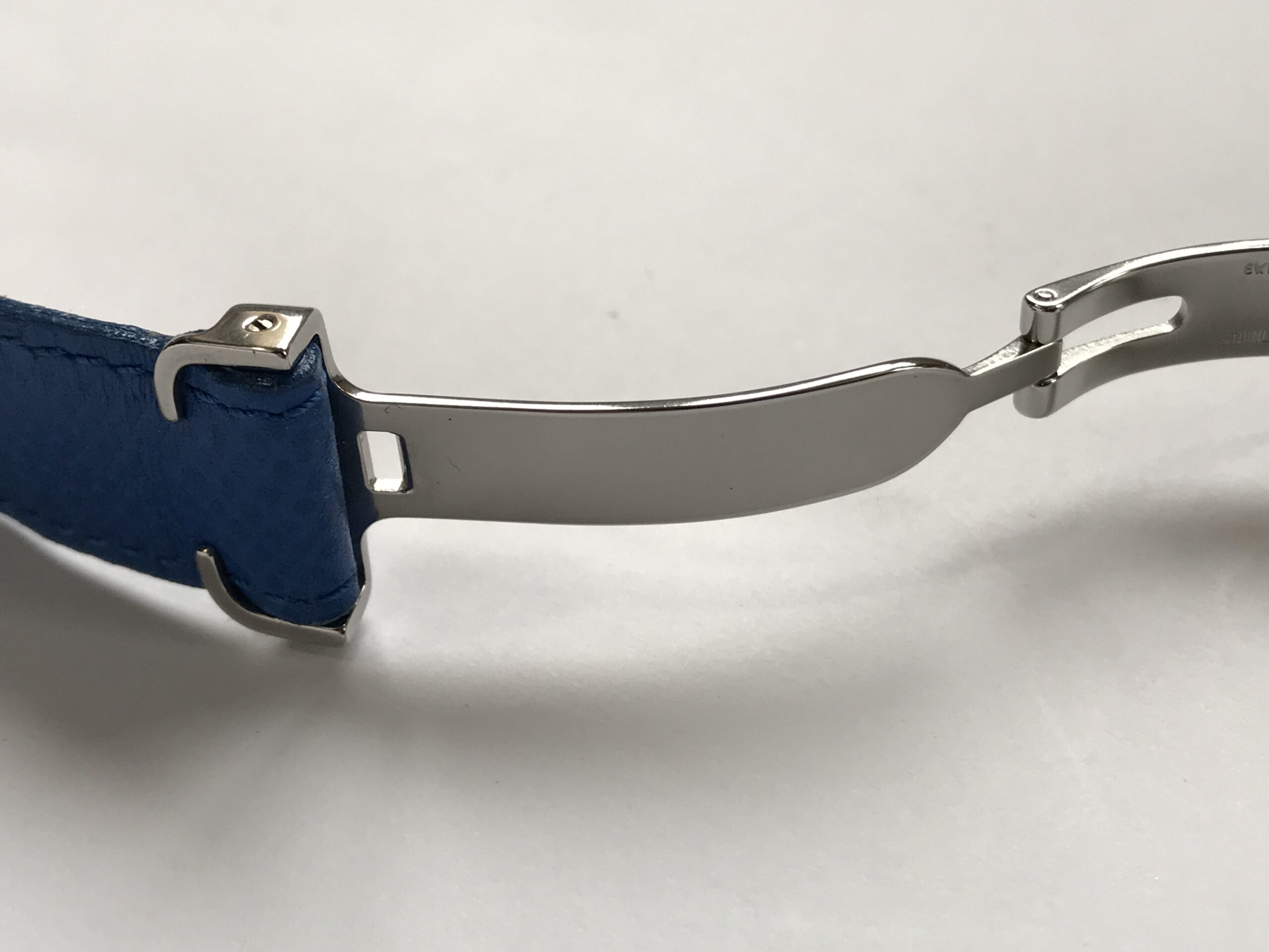 Синя кожена каишка с закопчалка 18 мм Cartier - Image 7