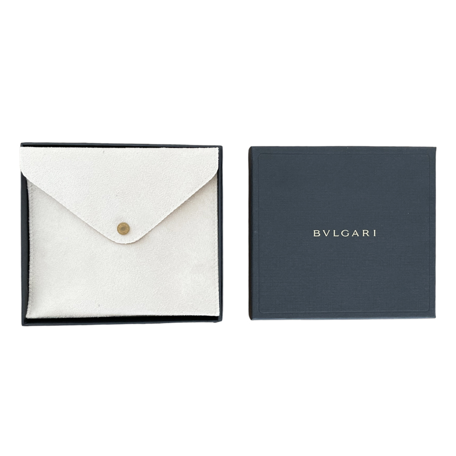 Картонена кутия за бижута с кожена каишка Bvlgari