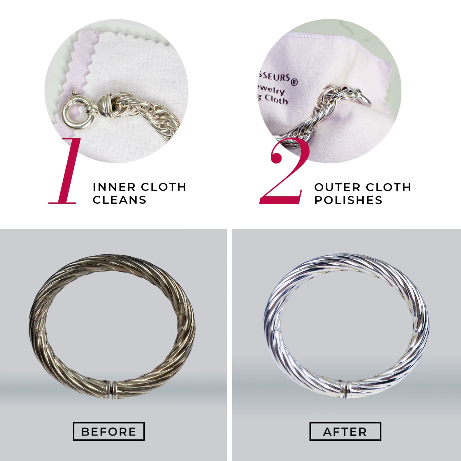 Конноисерс Полираща кърпа за сребърни бижута UltraSoft® - Image 8