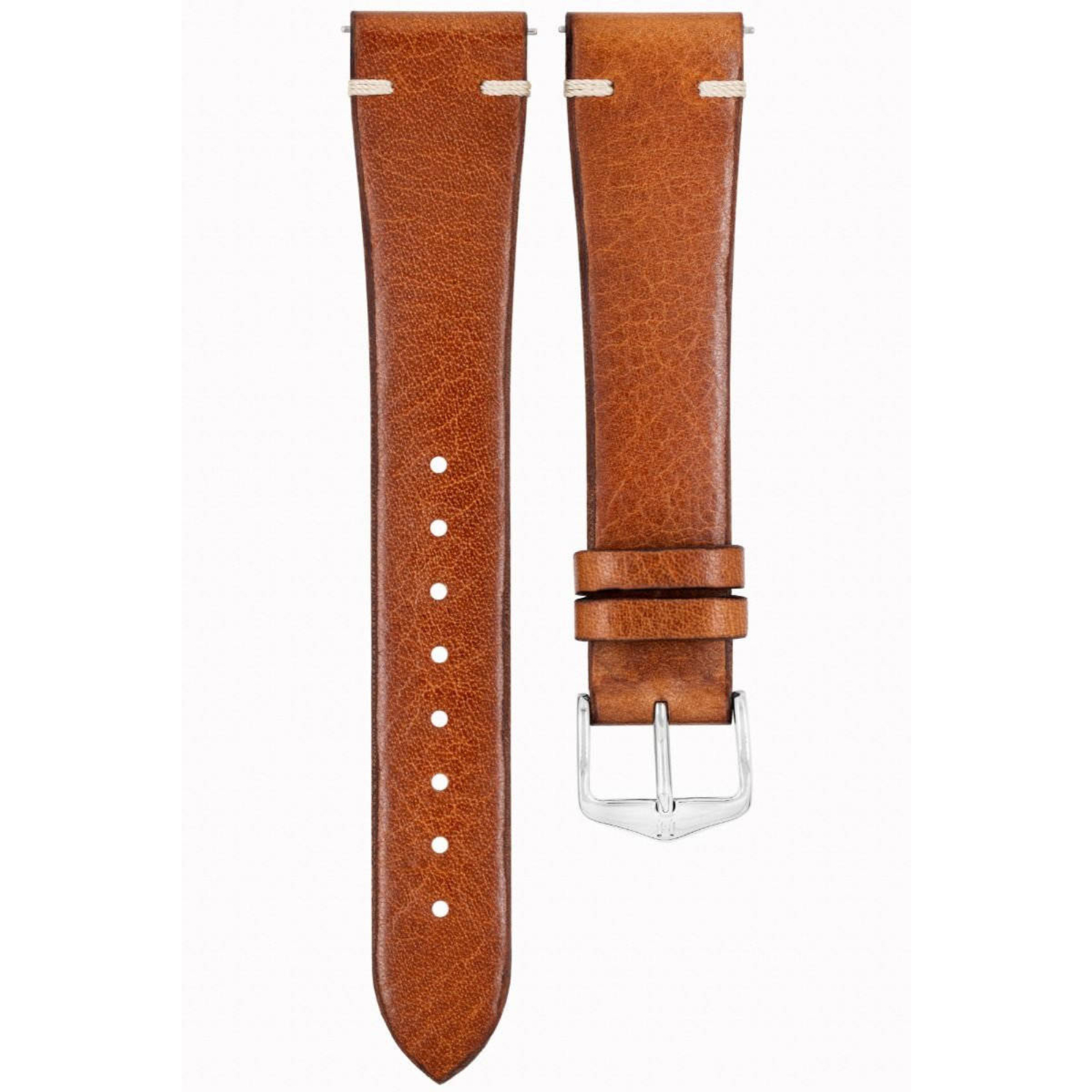 Кафява кожена каишка за часовник Hirsch Bagnore L 20 мм - Image 3
