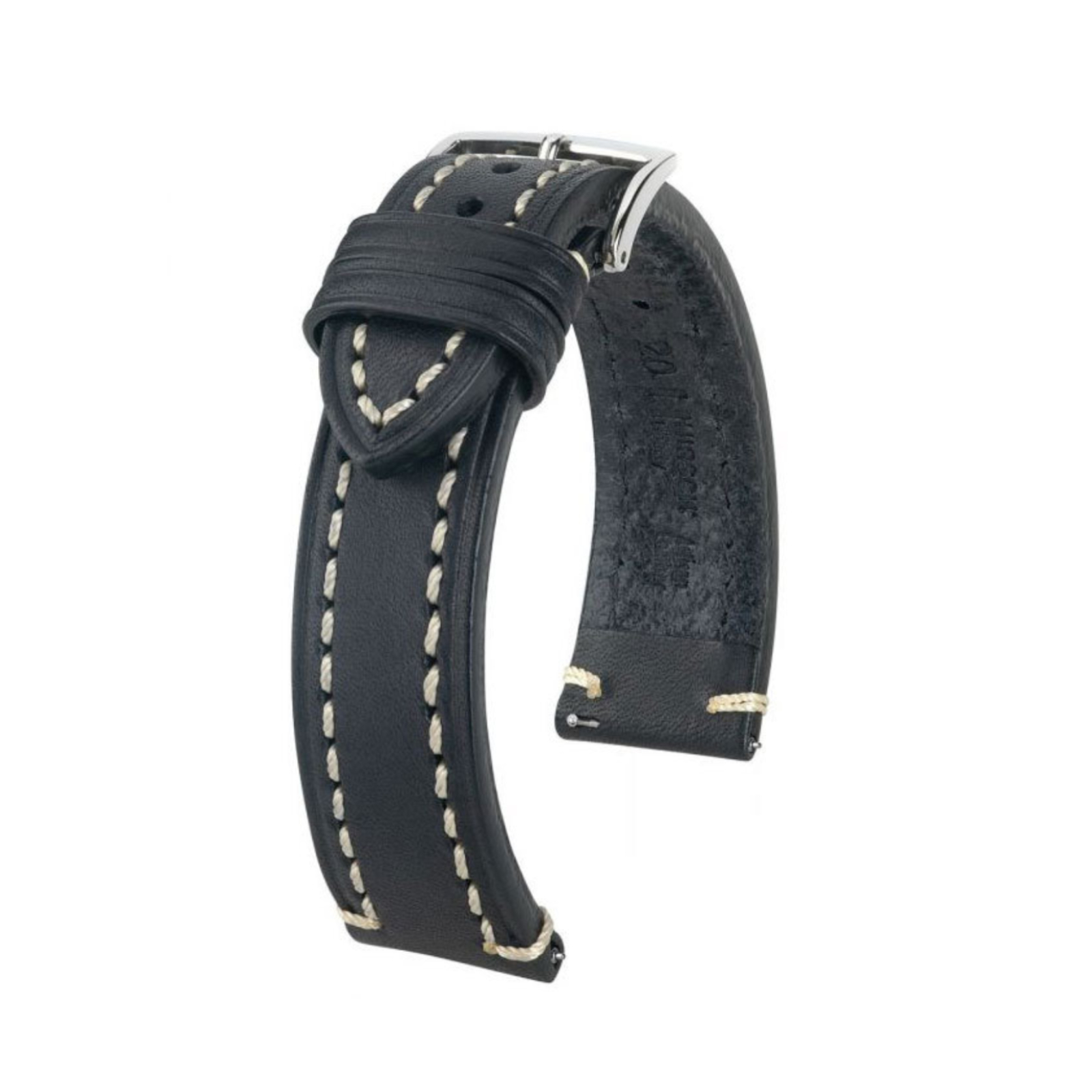 Кожена каишка за часовник Hirsch Liberty Artisan XL черна 22 мм