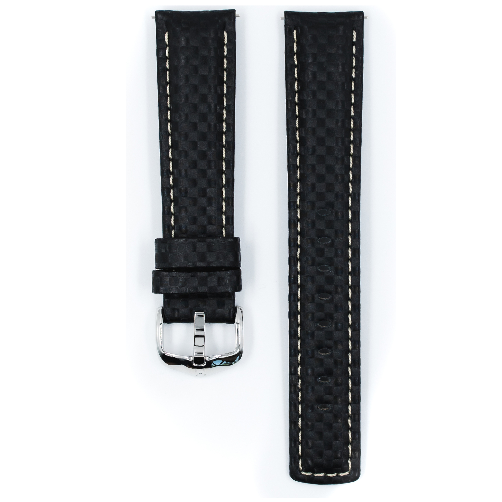 Черен каишка за часовник Hirsch Carbon 20 мм - Image 3